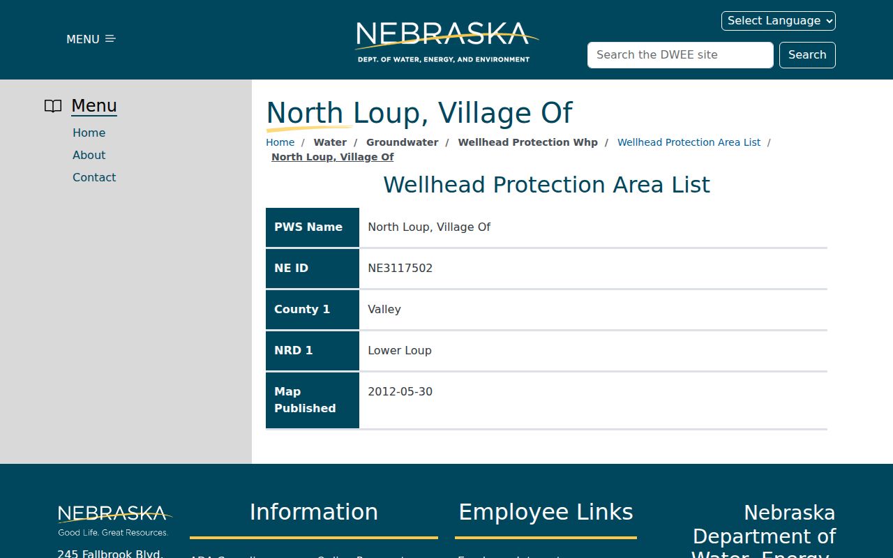 North Loup court records Nebraska village and Valley County confirmation