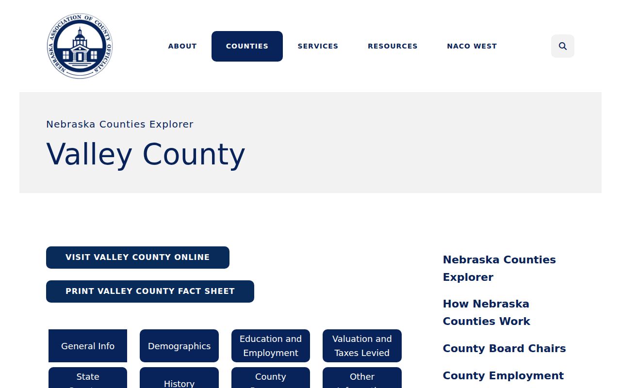 North Loup court docket Valley County profile context